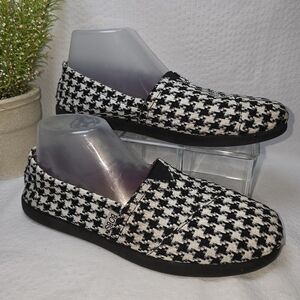 BOBS from Skechers Black and White Houndstooth Loafers